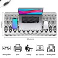 thumbnail image 5 of Long Mouse Pads for Desk,Black Geometric Triangle Gear Pattern Desk Mats on Top Of Desks, Desk Mouse Pad Extra Large with 3mm Non-Slip Base and Stitched Edge for Gaming,Office,Work,Home 35.4"x15.7", 5 of 6