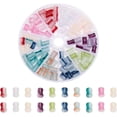 thumbnail image 1 of 90 piezas de cuentas de vidrio de 10 colores, 11,5 x 8 mm, espaciadoras de varilla de bambú, cuentas sueltas de vidrio de colores surtidos, 1 of 7