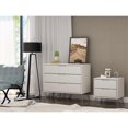 thumbnail image 2 of Manhattan Comfort Rockefeller Wood Dresser and Nightstand in Off White, 2 of 13