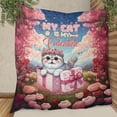 thumbnail image 3 of My Cat is My Valentine Cute Exotic Shorthair in Gift Box Quilt Blanket Cat Lover Kitten Owner Gifts Cozy Comforter Throw Blanket - 3006, 3 of 5