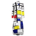 thumbnail image 6 of 2024 Color Block Art Chiffon Dress Mondrian Minimalist De Stijl Elegant Dresses Women Long Sleeve V Neck Design Oversize Casual Dress, 6 of 7
