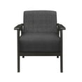 thumbnail image 4 of Lexicon Ocala Solid Wood and Fabric Upholstered Accent Chair in Dark Gray, 4 of 5