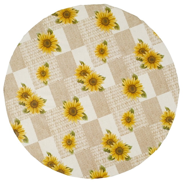 Elastic Edged Tablecloth Waterproof Oil-Proof Elastic Edged Flannel Backed Table Cover