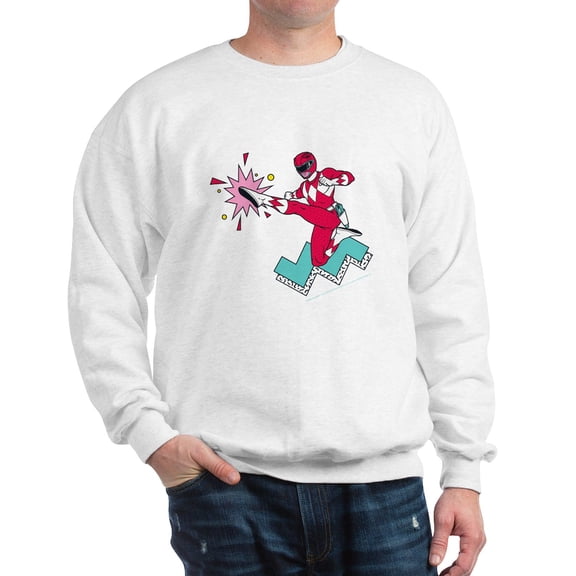 CafePress - Power Rangers Red Ranger - Crew Neck Sweatshirt