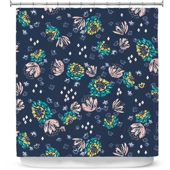 Shower Curtains 70" x 84" from DiaNoche Designs by Metka Hiti - Flowers Diamond