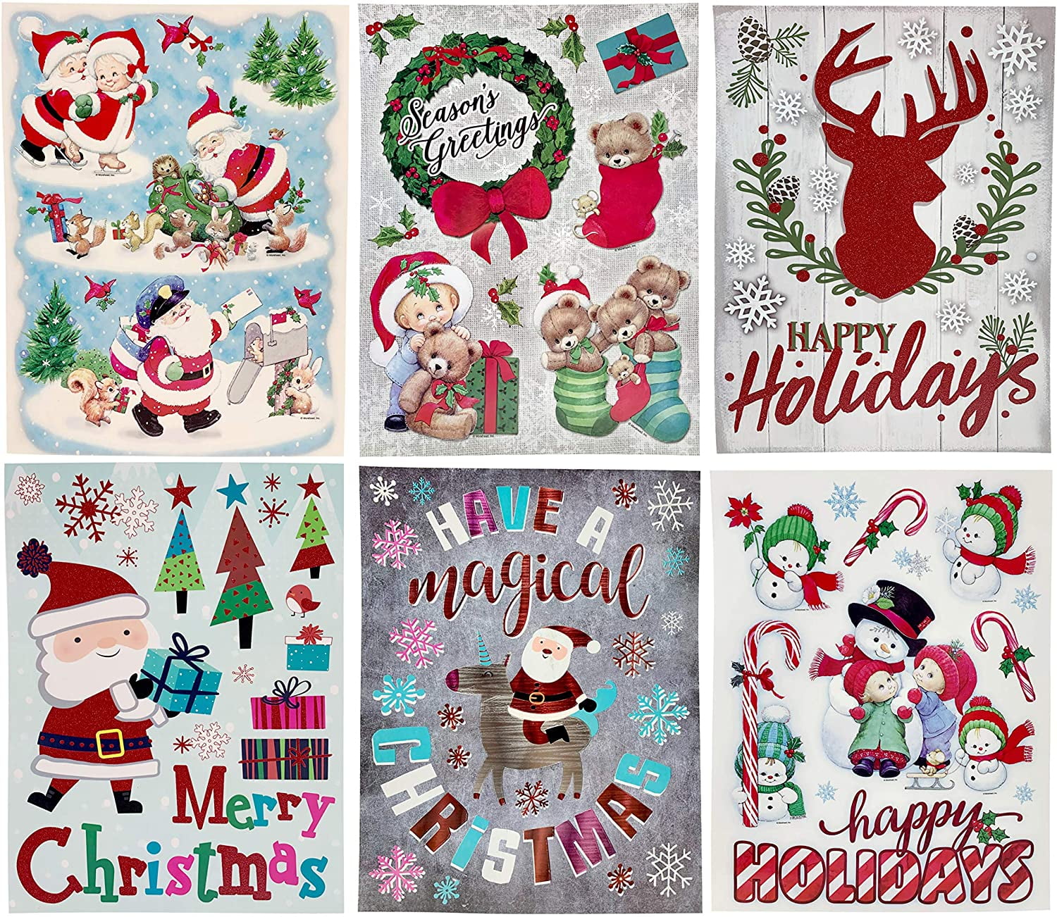 Christmas Window Clings, Christmas Window Decorations, Christmas Decorations, Holiday