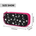 thumbnail image 3 of Uemuo Crescent and Stars Printed Pencil Pen Case, Portable Pencil Pouch with Zipper, Compact Stationery Bag Makeup Bag, Pencil Bag for Home Office, 3 of 9
