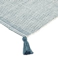 thumbnail image 6 of Mainstays Tassel Two-Tone Blue Polyester Indoor/Outdoor Layering Rug, 24" x 36", 6 of 7
