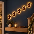 thumbnail image 4 of 3D Light‑Up Wooden Angel Wall Decor (Set of 7), Remote‑Controlled Warm Backlit Peel & Stick Entryway Glow, Handmade Real Wood LED Christmas Wall Decor for Living Room, Bedroom, Fireplace, 4 of 6