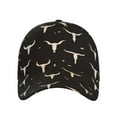 thumbnail image 2 of Uemuo Cow Skulls Pattern Baseball Cap Golf Dad Hat Adjustable Original Classic Low Profile Cotton Hat Unconstructed Plain Cap Men Women, 2 of 9