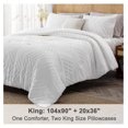 thumbnail image 7 of TiaGOC White King Size Comforter Set, Boho Lightweight and Fluffy Bedding Comforter Sets for King Bed, 3 Pieces Tufted Farmhouse Design for All, 7 of 7