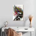 thumbnail image 2 of Elephant Stock Lady In Rapture Wall Art - Vertical Multi Panel Canvas - Living Room Wall Decor - Fashion And Beauty Multi Panel - Gray And Gold Decor By Ashvin Harrison - 14" x 23", 2 of 4