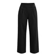 thumbnail image 4 of Oiangi Women's Dress Pants High Waisted Work Trousers Loose Fit Casual Business Slacks with Pockets for Fall Black S, 4 of 7