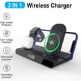 thumbnail image 4 of Wireless Charger Cellphone Watch Charging Station Dimmable LED Calendar Pad Temperature Display Multifunctional Dock, 4 of 9