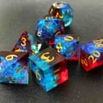 thumbnail image 4 of Juego de Dados poliédricos Zulema 7 piezas D4 D6 D8 D10 D12 D20 color Rojo, 4 of 8