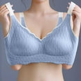 thumbnail image 4 of Curenmufel High Impact Sports Bras for Women Womens Seamless Ribbed Longline High Neck Sports Bra - Racerback Padded Slim Fit Crop Tank Top with Built in Pads (Blue,L), 4 of 9