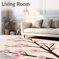 thumbnail image 2 of ODIKA 4' x 6' Machine Washable Non-Slip Area Rug, Japanese flower High Traffic Rug, Pink, 623969, 2 of 7