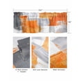 thumbnail image 5 of Burnt Orange Grey Kitchen Curtain Valances for Windows Farmhouse Short Curtains, Modern Oil Painted Abstract Art Rod Pocket Valance Curtain for Bedroom Cafe Living Room 60"x18", 5 of 8