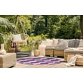 thumbnail image 3 of Simply Daisy 5' Round Explorer Blue Pan Bubbles Spring Chenille Indoor/Outdoor Rug, 3 of 4