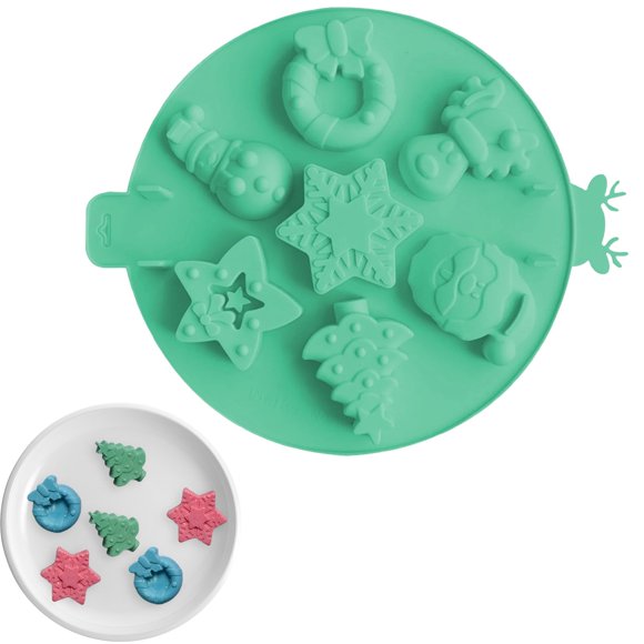 Christmas Decorations Cake Mould 7 In 1 Christmas Set For Baking And Candles Snowman And Tree Shape Silicone For Soap Flexible Craft For Holiday And DIY Projects Dessert molds