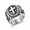 Silver, variant on Praying Hands Cross Ring for Men, Vintage Stainless Steel Signet Ring
