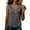 Summer Tops for Women Dark Gray, variant on Womens Summer Tops with Oblique Buttons, Sleeveless Shirts for Women Dressy Casual Lightweight V Neck Tank Tops Mothers Gifts