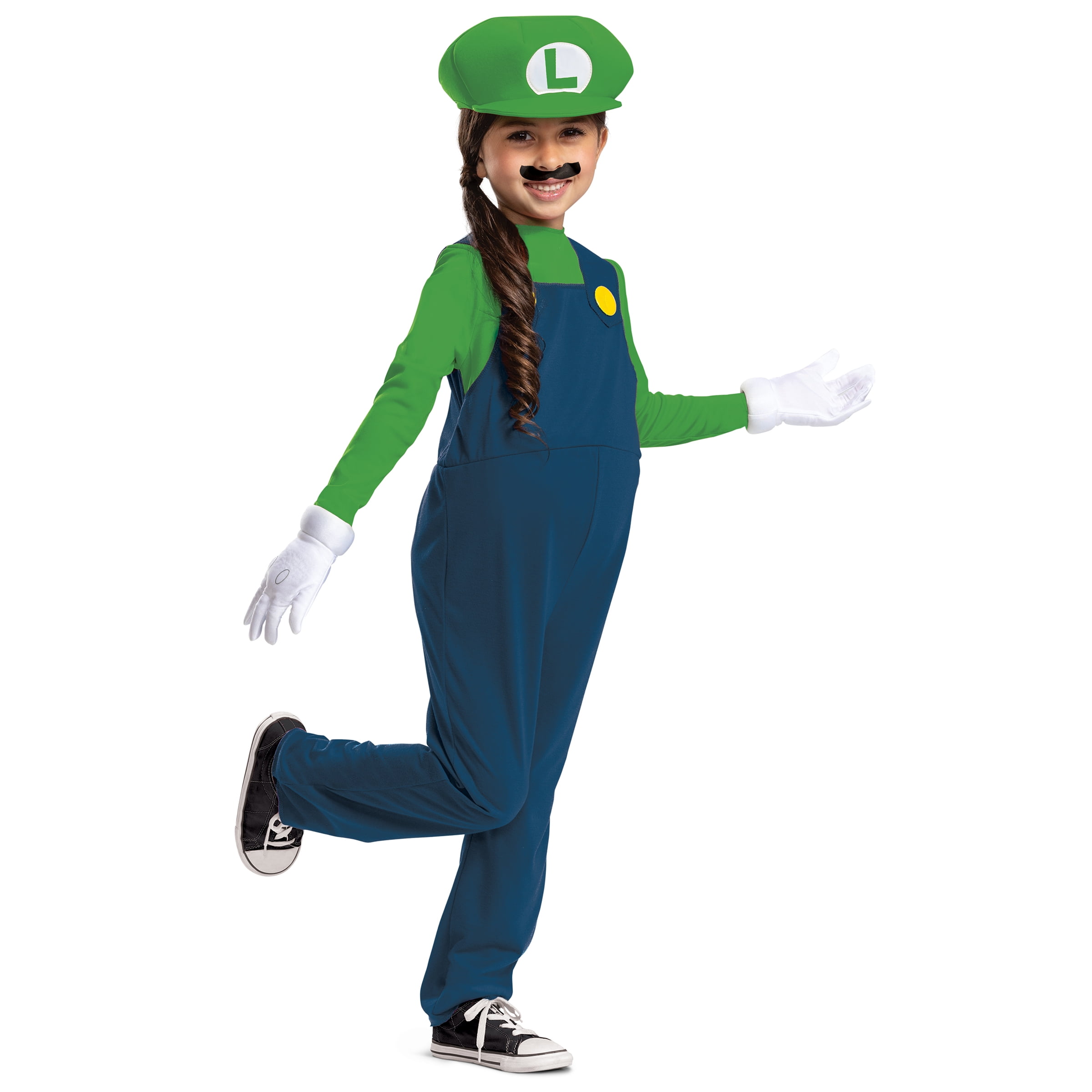 Nintendo Super Mario Bros. Luigi Halloween Costume for Children, Toddlers Size 3T-4T, by Disguise