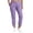 Purple, variant on Cotton Linen Pants Women Summer Lightweight Elastic High Waist Straight Leg Casual Work Pants Sweatpants with Pockets