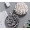 thumbnail image 3 of Toallas de mano colgantes, gruesas y absorbentes, para cocina y baño (gris-blanco, 2 unidades), 3 of 5