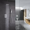 thumbnail image 3 of Shower Faucet Set System Brushed Nickel, Ceiling Shower Faucets Sets Complet with Rough-in Valve, 10 Inches High Pressure Rain Shower Head and Handheld, 3 of 5