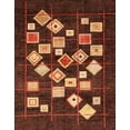 thumbnail image 1 of Ahgly Company Indoor Rectangle Abstract Chocolate Brown Oriental Area Rugs, 7' x 10', 1 of 6