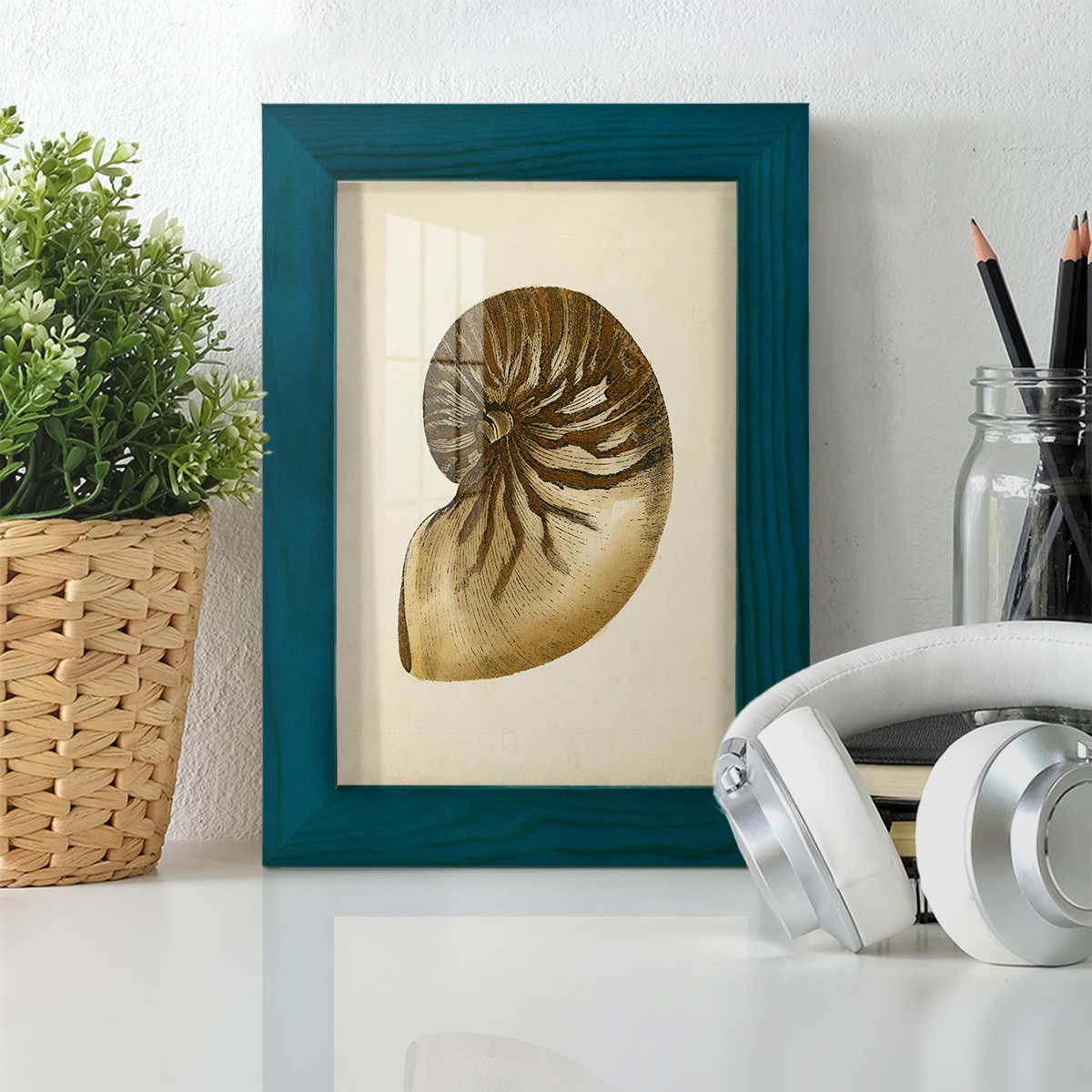Sealife Collection V - Framed Print w/glass - Ocean Blue