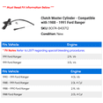 thumbnail image 2 of Clutch Master Cylinder - Compatible with 1988 - 1991 Ford Ranger 1989 1990, 2 of 2