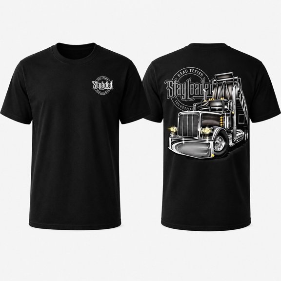 Stay Loaded Truck Graphic T-Shirt, Retro Big Rig Trucker Tee, Unisex Classic Fit
