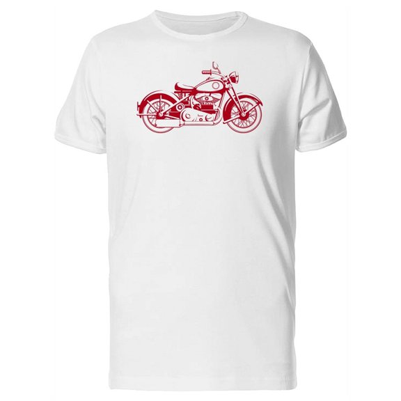 Red Old Motorcycle Tee Men's -Image by Shutterstock