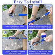 LANNEY Pooper Scooper, Heavy Duty Dog Poop Scooper Set with Tray Rake and Spade for Large Medium Small Dogs, Over 37 Adjustable Metal Long Handle Portable Poop Scoop Pet Waste for Yard Grass Gravel