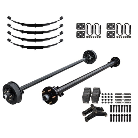 3500 lb TK Light Duty Tandem Axle Kit with Suspension - 7K Capacity (85 Hubface - 70 Spring Center 5x4.5 Bolt Pattern)