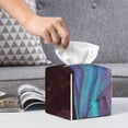 thumbnail image 5 of Uemuo Wings Of A Butterfly Tissue Box Cover Holder, Square with Bottom Belt - PVC Leather Decorative Organizer for Tabletop, Bathroom, Car, Office, 5 of 8