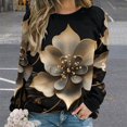 thumbnail image 2 of Abstract Flowers Mom Sweatshirt For Women Long Sleeve Pullover, 2 of 7