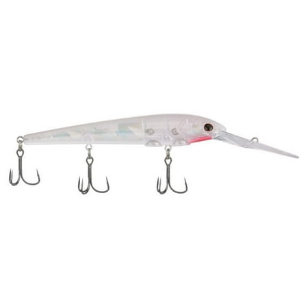 Berkley Deep Hit Stick Fishing Lure Flashy Pearl 3/4 oz 4.75in Wide Aggressive Tail Action and Beefier Profile Equipped with Sharp Fusion19 Hook