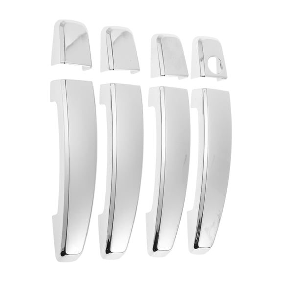 Unique Bargains Car Door Handle Cover Trim - Car Side Door Handle Cover - for Chevrolet Cruze Camaro Aveo Malibu Sonic Silver Tone - 1 Set
