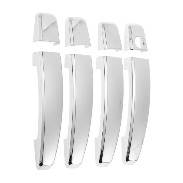Cubierta de manija de puerta de automóvil Unique Bargains - Cubierta de manija de puerta lateral de automóvil - para Chevrolet Cruze Camaro Aveo Malibu Sonic tono plateado - 1 juego