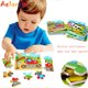 thumbnail image 1 of 2017 Puzzle 3d Puzzles for Children Cartoon Car Animal Wooden Kids Educational Toys Intelligence Brinquedo Educativo heqiyong LED, 1 of 2
