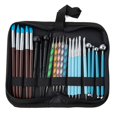 thumbnail image 1 of 24pcs Silicone Ceramic Tool Set Carving Point Drill Pen Storage Bag Soft Pottery, 1 of 5