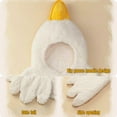 thumbnail image 4 of Goose Blanket Hoodie Onesie, Fleece Oversized Wearable Blanket Hoodie with Sleeves and Goose Feet Slippers, 4 of 7