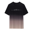 thumbnail image 3 of Bibifish Mens Tops Ombre Brown To White Whatever Print Tshirts Slim Fit Short Sleeve Crew Neck Casual Daily Outdoor Streetwear Fashion Graphic Tees, 3 of 4
