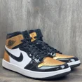 thumbnail image 1 of Ni - ke Jordan 1 High Golf Gold Toe Men’s Golf Shoes Size 12 Multicolor DQ0660-002, 1 of 5