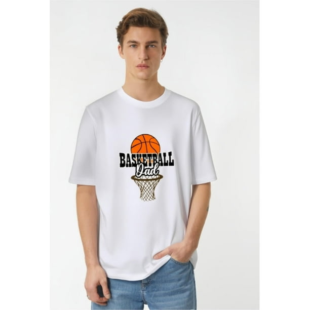Camiseta con estampado de papá de baloncesto, camisetas para hombre, camiseta informal de manga corta para verano, camisetas de ocio