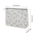 thumbnail image 2 of Bolsas de maquillaje planas rectangulares duraderas de corazones únicos 1 Pc para viajar, color gris, poliéster, 2 of 5