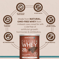 thumbnail image 6 of Designer Wellness, Designer Whey, Natural 100% Whey Protein Powder with Probiotics, Fiber, and Key B-Vitamins for Energy, Gluten-Free, Gourmet Chocolate, 12oz, 6 of 7